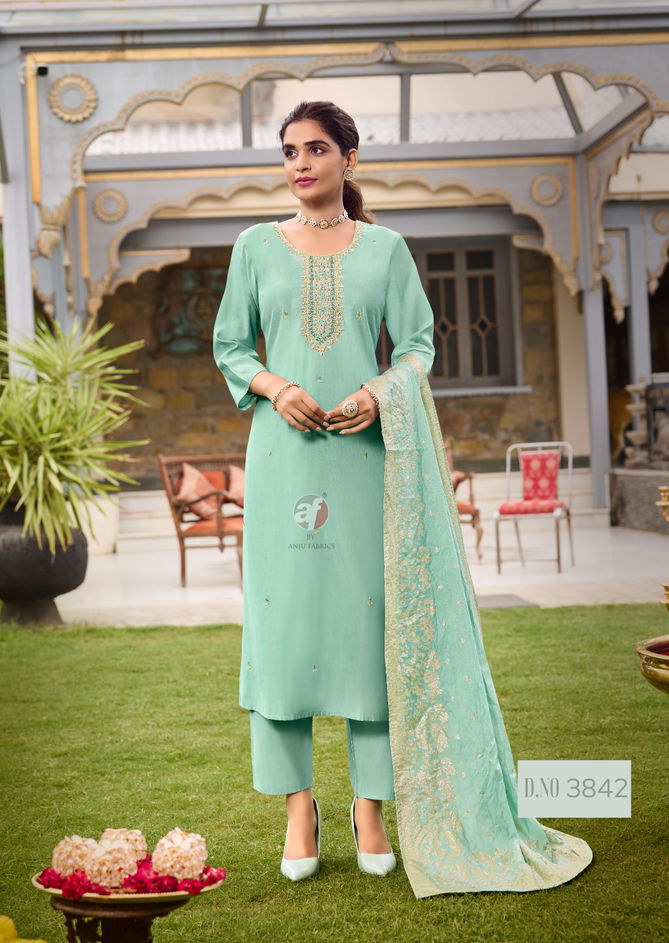 Vastra Vol 3 By Anju Roman Silk Designer Readymade Suits Wholesale Shop In Surat
